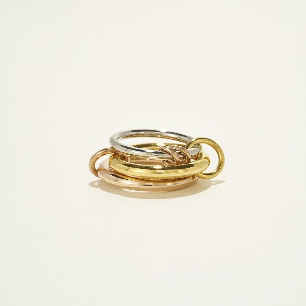 Elegant Stackable Trio Linked Ring - Hypoallergen… - image 5